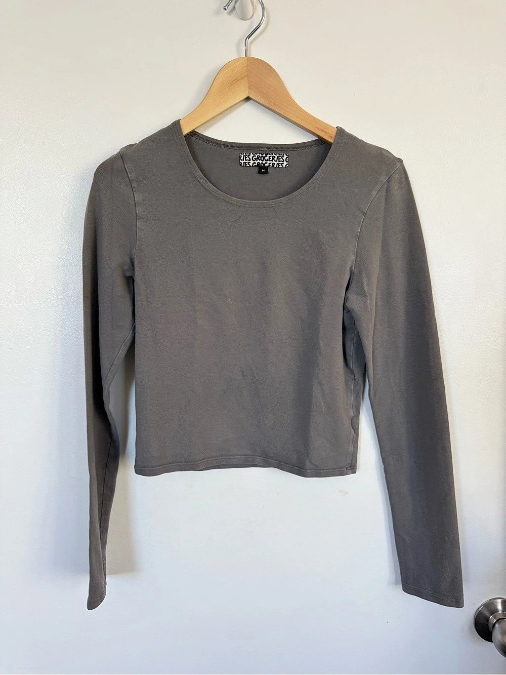 Groceries Apparel Fitted Crop Long Sleeve